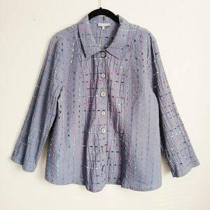 Habitat Textured Crinkled Blouse Top Artsy